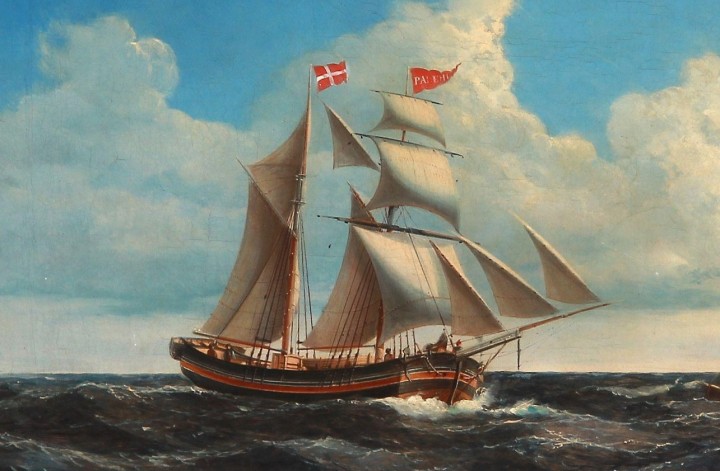 Jens_Thielsen_Locher_-_Seascape_with_a_sailing_ship_(1861)
